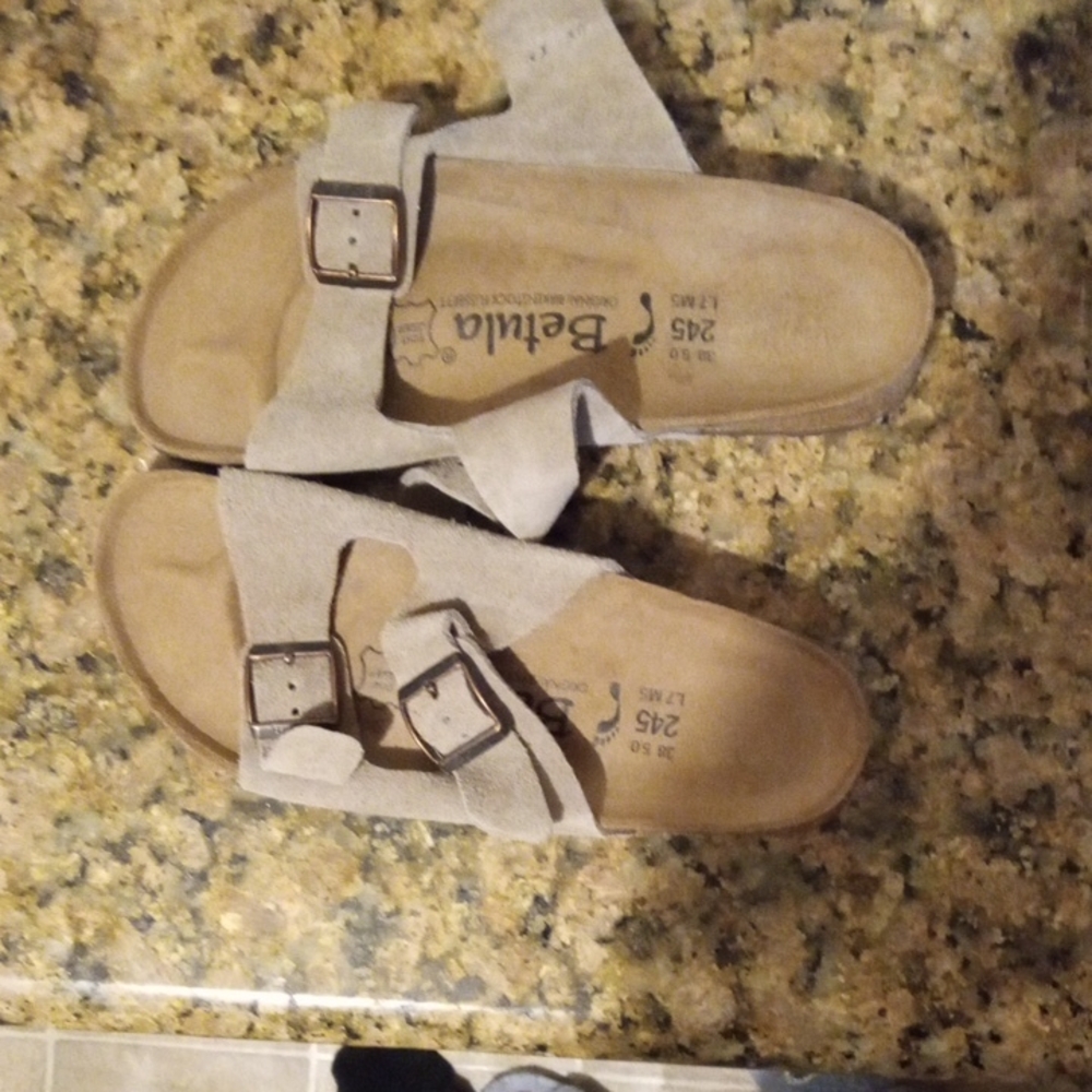 Birkenstock Beige Suede Sandals